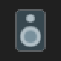 Tray icon showing a speaker, enlarged
