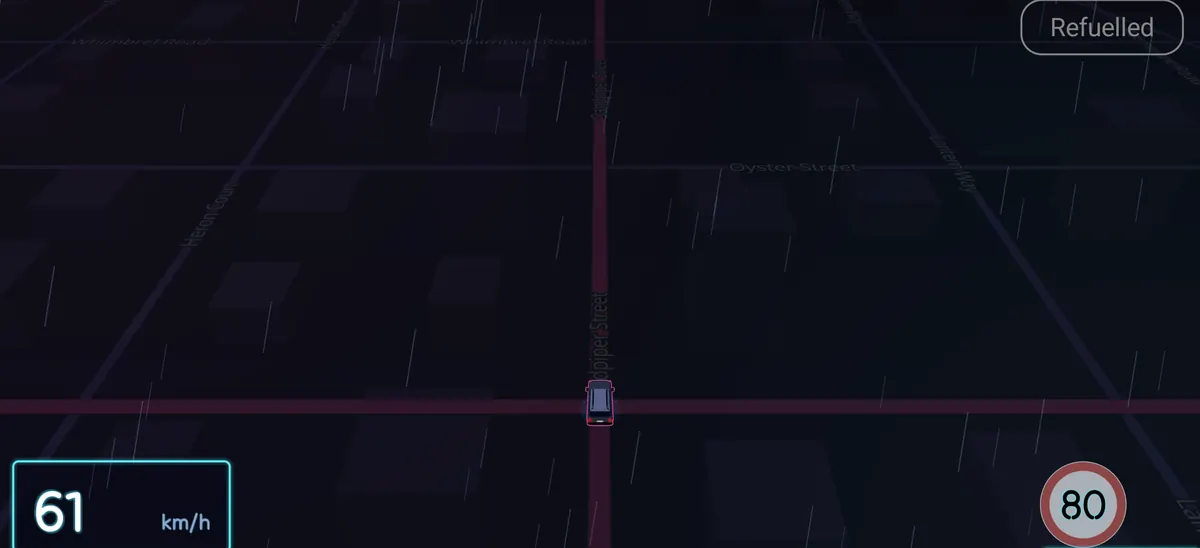 The map view in the Blade Runner look over a made-up town