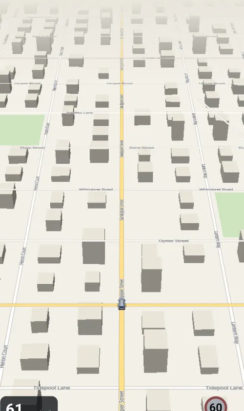 The map view in the one-third layout